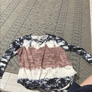 Tie-Dye Long Sleeve Women's Top